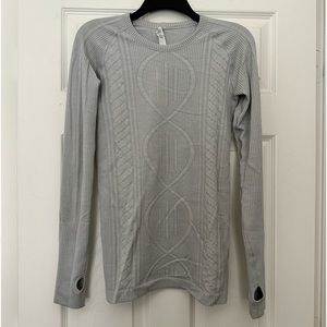Lululemon Rest Less Pullover Heathered Silver Spoon